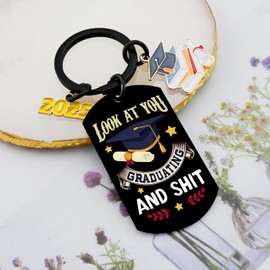 OEHEDOU Cool Graduation Gifts For Him Men Boys Funny Graduation Keychain 2025 Graduation Gifts For Him Senior Students Graduates High School College Graduation Gifts Funny Graduation Party Favors