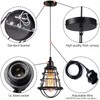 Industrial Pendant Light INNOCCY Edison Hanging Cage Pendant Lights E26