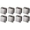 8 x Stainless Steel Glass Holder Square for 6 mm