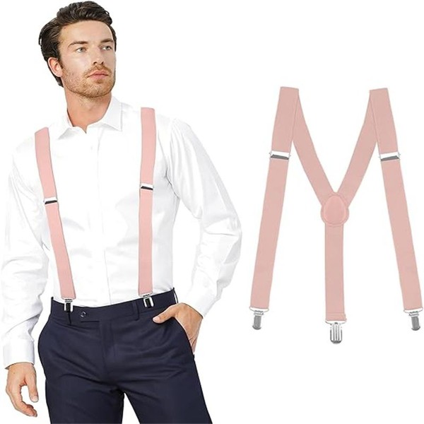 Men's Adjustable Suspenders with Elastic Straps Y-Back,Hiking Suspenders Under Clothes