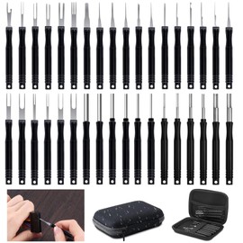 iKALULA Pack of 36 Terminal Removal Removal Tool, Car Release Tool, Car Tool for Removal with Box, Pin Tool Car Set for Most Connectors Terminal (Black)