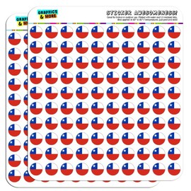 Chile National Country Flag 1/2" (0.5") Planner Calendar Scrapbooking Crafting Stickers - Opaque