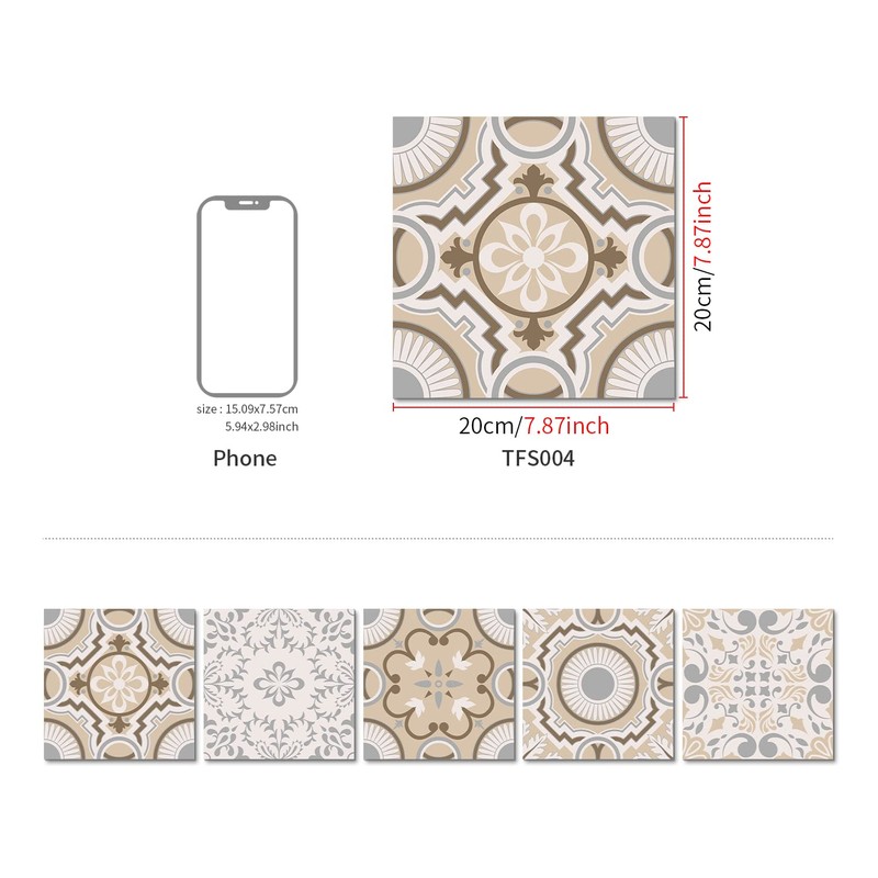 Thickened Frosted Vinyl Floor Wall Tile Sticker, Self-Adhesive Peel and