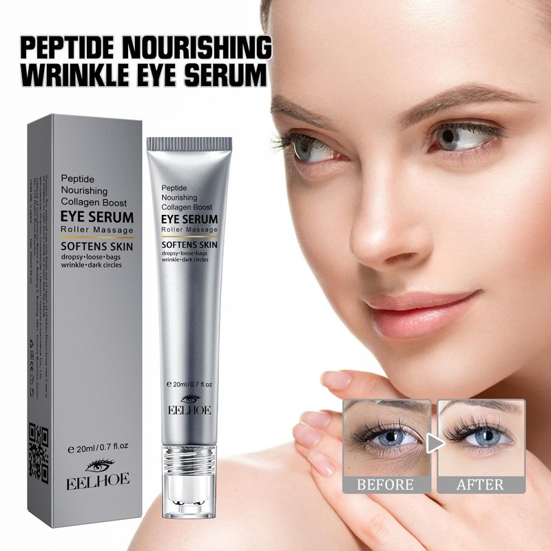 Peptide Eye Serum with Massage Roller – Under Eye Cream