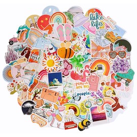 100PCs Cool Stickers for Water Bottles,Vinyl Waterproof Stickers Cute Aesthetic Stickers, Laptop Water Bottles Skateboard Phone Stickers for Teens Girls Kids