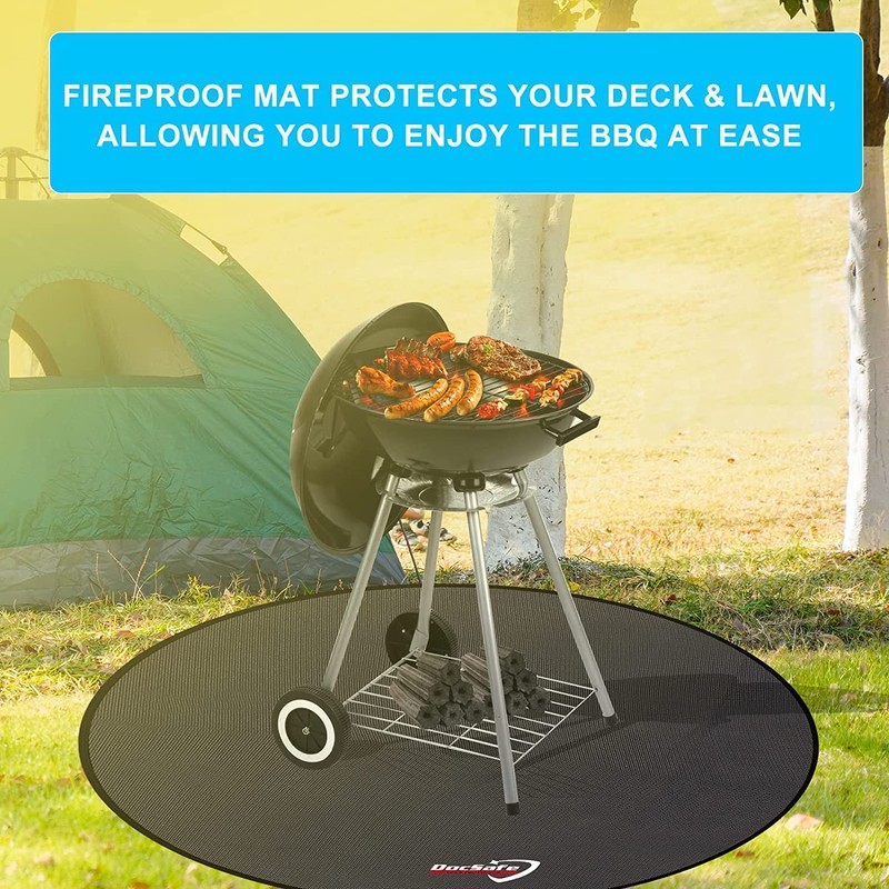 DocSafe 60 x 60 inches Round Under Grill Mat,Large 4