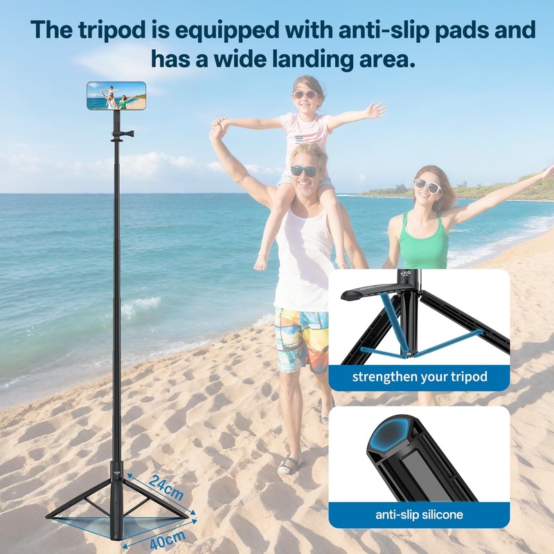 VRIG Action 5Pro Tripod with Go-Pro Adapter Mount & Cold