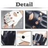 White Fang NT249 Fingerless Gloves, Punk Rock Leather, Cool Band,