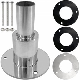 Lcyen Through Hull Exhaust Skin Adjustment Stainless Steel 316 Diesel Heater Auxiliary Heater Exhaust Pipe Exhaust Pipe Exhaust Assembly Auxiliary Heater Exhaust Boat Drain Marine for Truck Boat Car