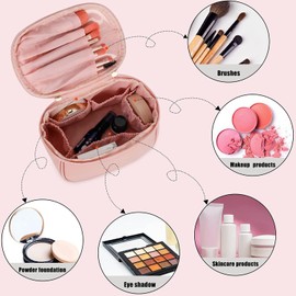 EARTHCONE Nylon Cosmetic Makeup Kit Storage Organizer Travel Toiletry Vanity Professional Bag (1Pcs), Multicolor, Standard, Bag, Multicolor, Standard, Bag