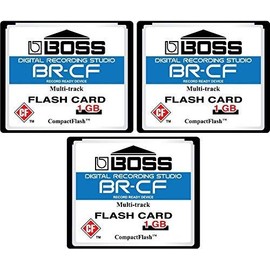 Roland Boss Paquete de 3 Tarjetas de Memoria compactFlash CF de 1 GB para BR-600, BR-864, BR-900CD, MC-808 (Paquete de 3)