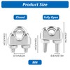 MIVIDE Pack of 30 Wire Rope Clamps 4 mm Stainless