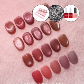 From the Nail Rosy Syrup Gel Magnetic Gel 10-piece set / 프롬더네일 로지 시럽젤 자석젤 10종 세트