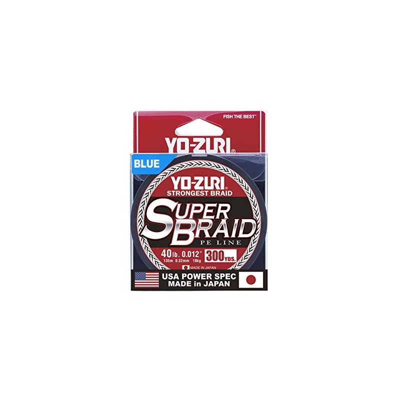 Yo-Zuri Superbraid 300 yd Floating Braid, Blue, 40 lb