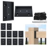Muzata 12Pcs Deck Railing Brackets Connectors Rail Support Kit for