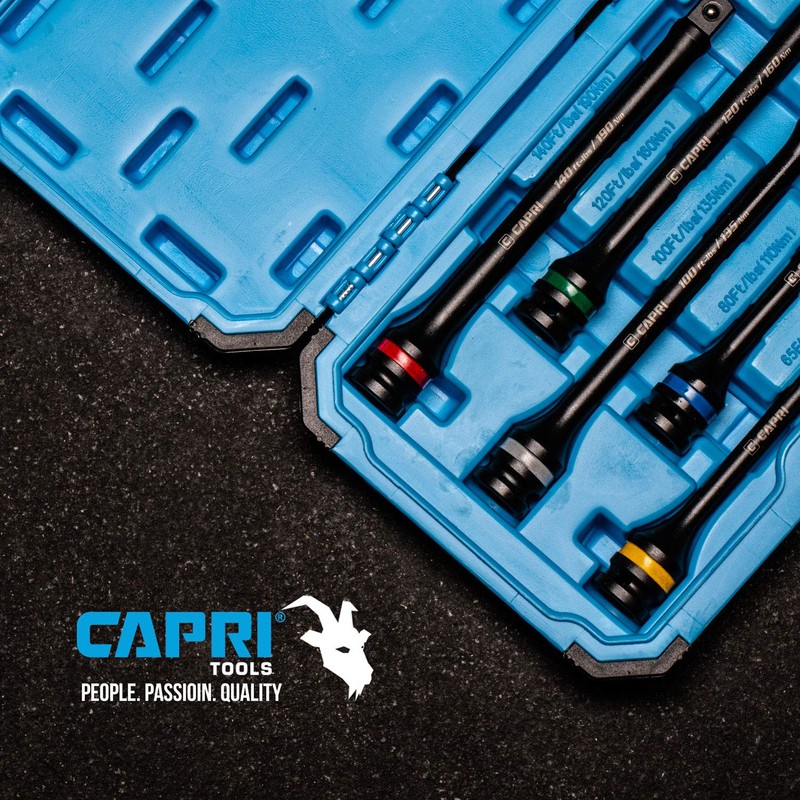 Capri Tools 30083 Torque Limiting Extension Bar Set (5 Piece),