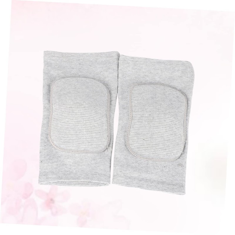 Baluue 2pcs Fitness Training Knee Support Pads Grey Sponge Knee