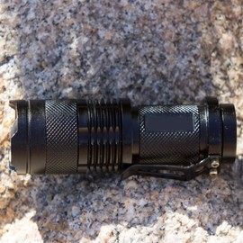 Best Black Compact Tactical Flashlight for Everyday Carry - Super Bright 500 Lumen LED Beam with 3 Modes!