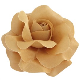Sara Monica Flower Hair Clip and Pin: Rose: Made in the USA (Lt Gold)