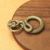 Brass Snake Figurine Miniature Ornament, Handcrafted Decorative Animal Sculpture for