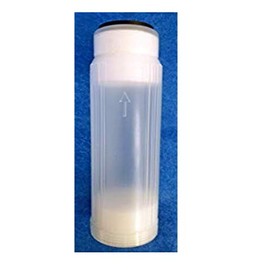 Empty refillable cartridge water filter, DI, carbon, other media 10" housing