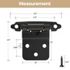 50 Pack 25 Pair Black Cabinet Hinges - 3/8 inch