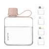 ALLKELR Portable Flat Water Bottle,BPA Free Reusable Tritan Plastic Travel