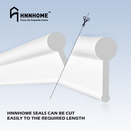 HNNHOME Soft Shower Screen Seal Strip for Folding Doors (2.2 Meter, White)