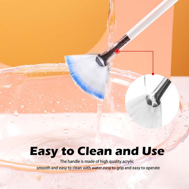 Soft 'N Style Taklon Fan Mask Brush Acid Applicator for
