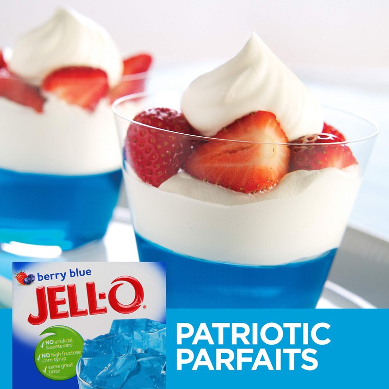 Jello Berry Blue Gelatin Dessert Jell-O 3oz 85g (2 packs)