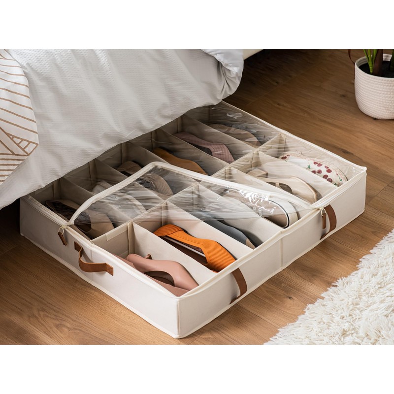 StorageWorks Shoe Organizer Under Bed for Closet, 2-Pack Ultra-thick Fabric