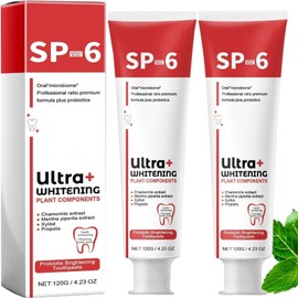 LUHI 2PCS Pasta de dientes ultra blanqueadora,SP-6 Pasta de Dientes Ultra Blanqueadora Probiótica, Pasta dental probiótica blanqueadora y quitamanchas,Limpia eficazmente los dientes y la boca.