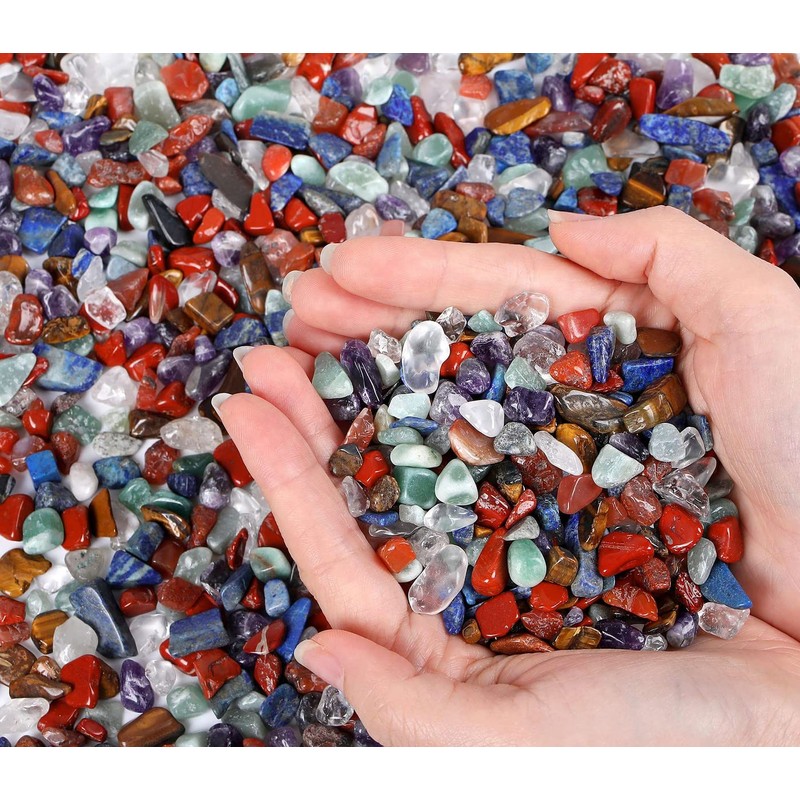 LAIDANLA 1lb 7 Chakra Crystal Aquarium Gravel Polished Tumbled Stones