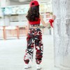 LOLANTA 2pcs Girls Hip Hop Street Dance Solo Clothes Set