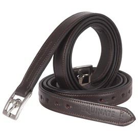 Equinate Superior Leather Stirrup Leathers with Stainless Steel Buckles Brown 130