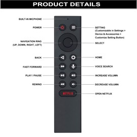 Allimity Replacement Voice Remote Control P3700 Compatible with NVIDIA Shield Android TV and NVIDIA Shield Android TV Pro 4K HDR TV Player with Customizable Menu Buttons and IR Function