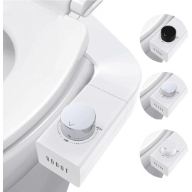 ADDOT Toilet Bidet Dual Nozzle Left and Right Hand Side Convertible, 3 Color knobs
