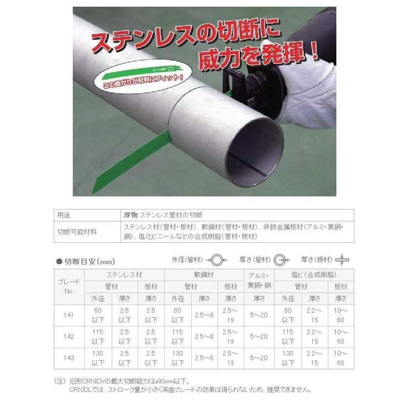 HiKOKI 0033-7340 Curved Saver Saw Blade Reciprocating Saw Blade No.