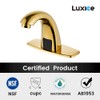 Luxice Touchless Bathroom Sink Faucet/Automatic Sensor Hands Free Commercial Faucet/DC
