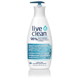 Live Clean Daily Moisturizing Body Lotion, Fragrance Free, 18 Fl Oz