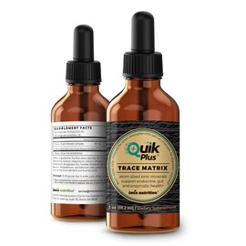 QuikPlus Liquid Mineral Supplement for Adults – Vegan, Gluten-Free, All Natural, Highly Bioavailable – 2 oz Bottle (Trace Matrix)