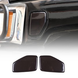 Qiosreui Front Turn Signal Light Guard Cover for Hummer H3 2005-2009 Accessories, Blackout Fender Driving Parking Lamp Guard Cover Bezels, Front Fender Side Marker Lamp Housings Protector Cover
