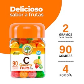 Naturelab Vitamina C Gummy Fruits Adultos 90 Gomitas Sabor Frutal