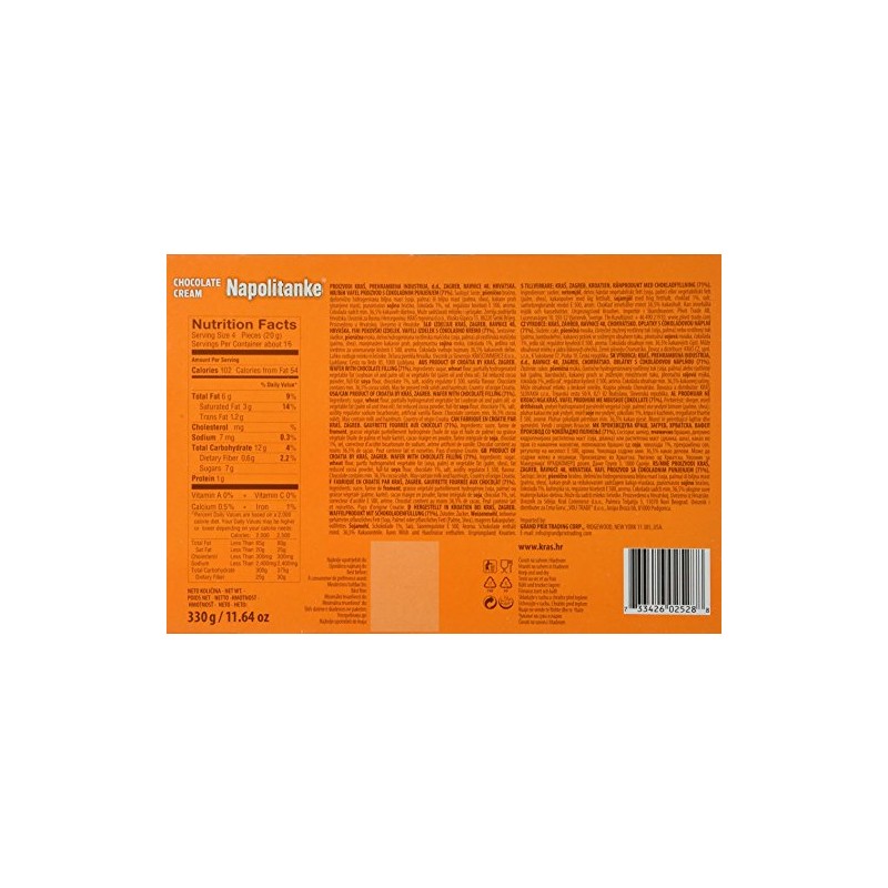 Kras Napolitanke Chocolate -Cream Wafers (11.64oz / 330g)
