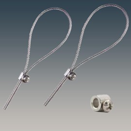 andefu 20pcs new upgrade steel wire rope cable clamp/double hole stainless steel（3.0MM line hole） 469879 Wire Rope Clips