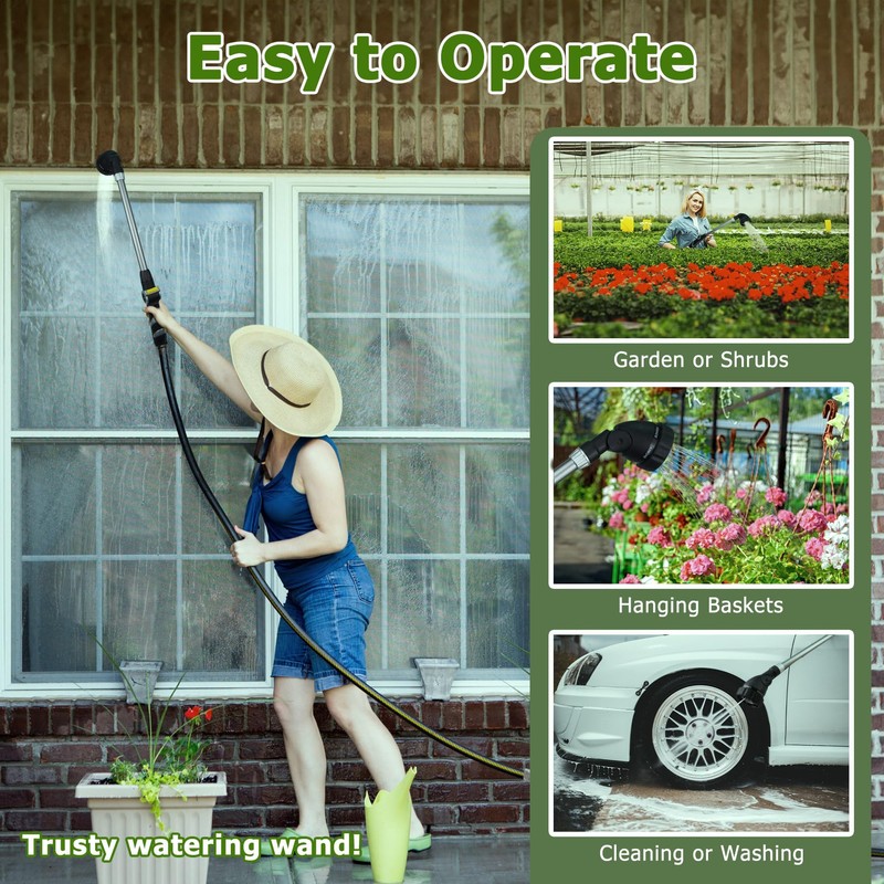 H2O WORKS Heavy Duty Watering Wand, 22-Inch Long Metal Garden