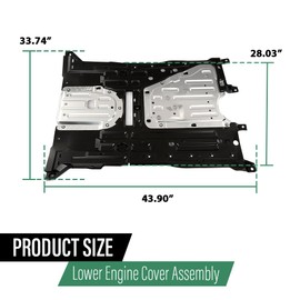 LQI Engine Splash Shield Guard Lower Engine Cover Assembly Compatible with Honda Civic 2012 (Not fit MX and Si Trims), Fit for Acura ILX 2013 (Not fit 2.4L Engines) 74110-TR3-A10, 74110TR3A10
