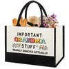 Grandma Tote Stuff Bag, Gifts for Grandma Christmas, Birthday Gift
