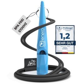 ENERO® Dog Whistle with Practical Neck Strap - Perfect Dog Accessory with Standardised Frequency - Ideal for Dog Training - Audible & Extensive