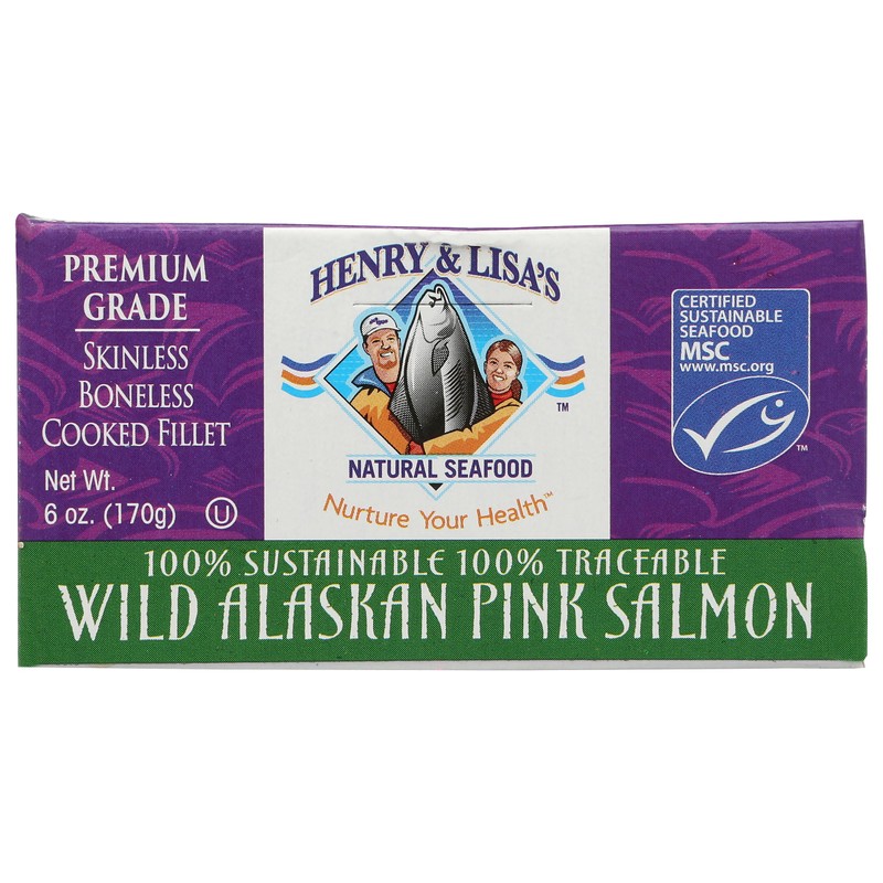 Henry & Lisa's Natural Seafood Wild Alaskan Pink Salmon, 6